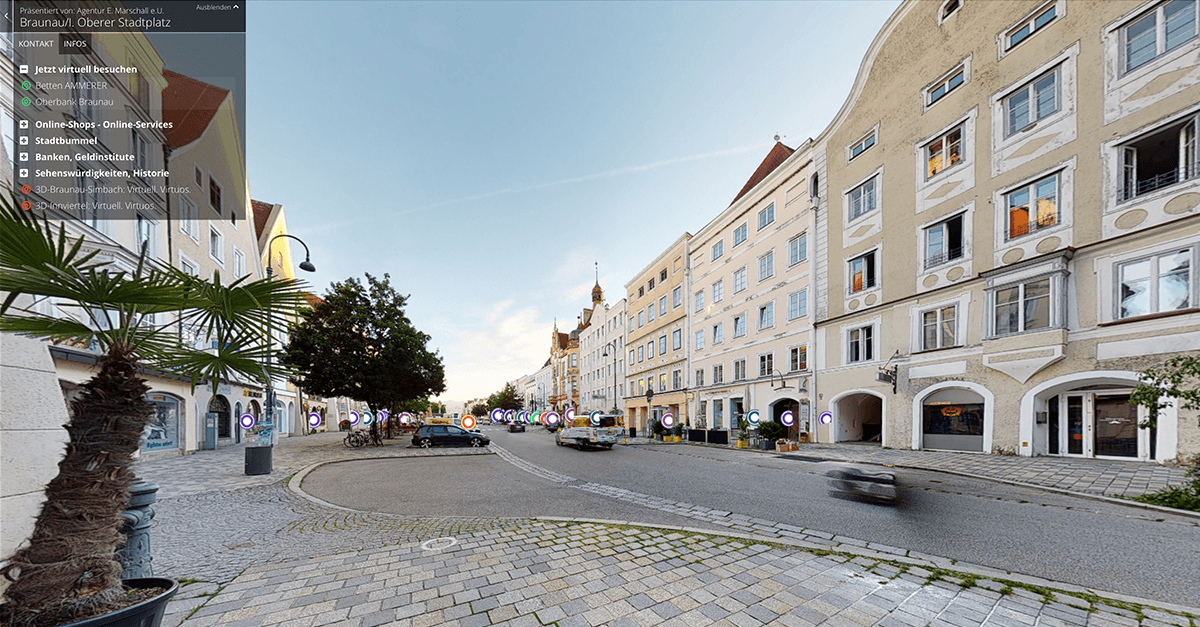 3D-Rundgang Braunau-Simbach Tour 1: Oberer Stadtplatz
