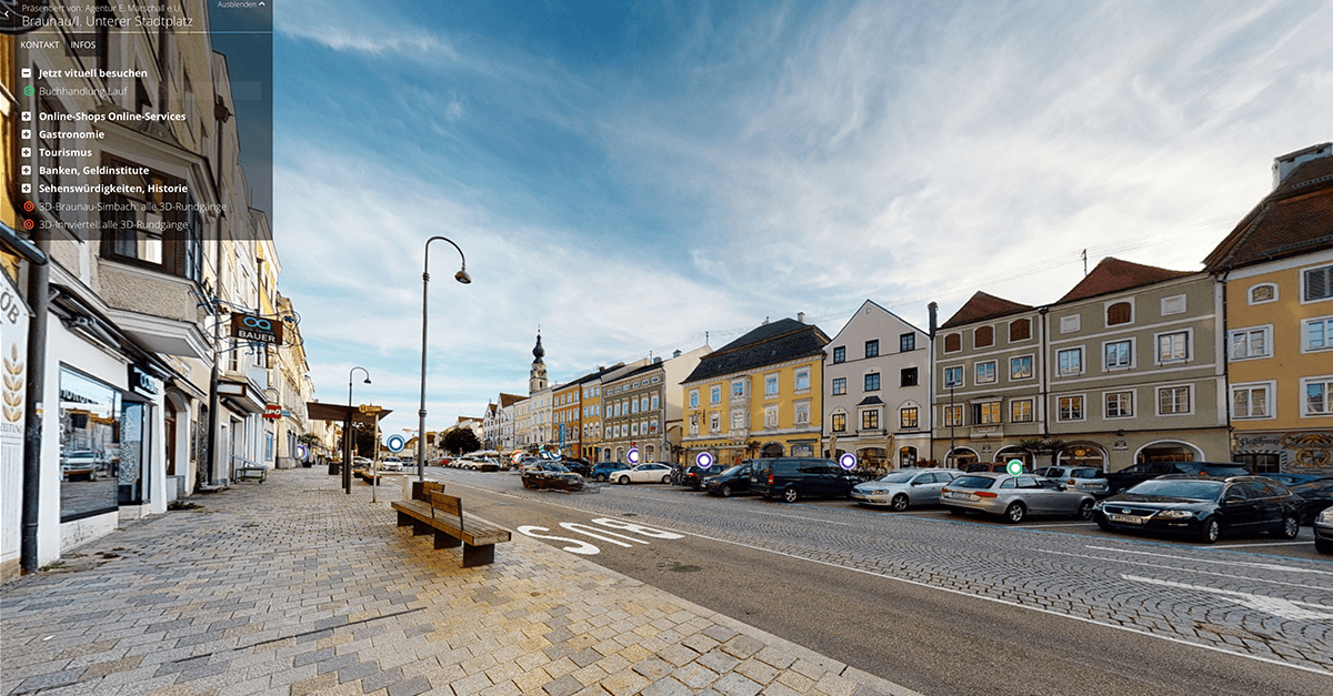 3D-Rundgang Braunau-Simbach Tour 2: Unterer Stadtplatz